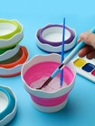 1 Pc Foldable Silicone Art Brush Holder   Wash Bucket For Cleaning   Rinsing