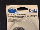 Vintage Dritz 2 Half Ball Covers Buttons W  Box Nos Tomato Pin Cushion  60 