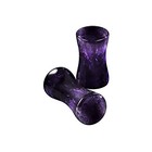 Organic Stone Amethyst Double Flared Saddle Ear Gauge 2pcs-4g  5mm -stone