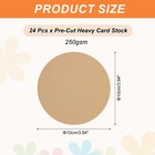 24 Pcs Circle Card Stock 3 9 Inch Cardstock Paper Circles For Diy Kraft Color