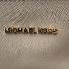 Michael Kors Jet Set Item Large East West Top Zip Tote Purse Brown Acorn 
