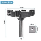 3  Dia 1 2  Shank Cnc Spoilboard Surfacing Router Bit Shank Cutting Tool