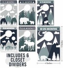 6 Baby Closet Size Dividers Boy - Adventure Baby Closet Dividers By Month    