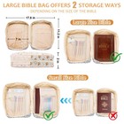 Large Quilted Bible Bag With Highlighter And Study Supplies For Women