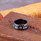 Viking Rune Ring Black Norse Elder Futhark Celtic Band Men Women Jewelry New