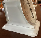 Vintage Antique American Family White Gray Enamel Metal Baby Scale 25lbs