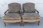 2 Lounge Chairs French Bergere Sam Moore Lazy Boy Regency Pair Fauteuil Parlor