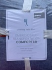 Pottery Barn Kids Chambray Embroidered Transportation  Comforter - Twin - New