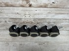 Set Of 5 2  Heavy Duty Rubber Office Chair Caster Wheels Swivel Replacement