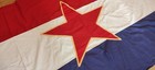 Original Sfrj Croatia Yugoslavia Flag Double Sided Jna 1970s