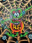 Rat Fink Wall Clock Stipo Tattoo Low Brow Handpainted Gearhead