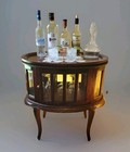 Vintage Georgian Mahogany Liquor Cabinet And Drink Tray Or Curio Display Vitrine