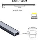 20-pack U Channel Diffuser Track Matte Black For Led Strip Light