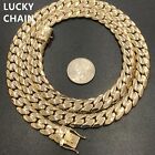 14k Gold Finish Miami Cuban Link Heavy Chain Necklace 30  x12mm 180g