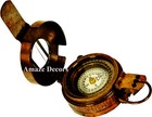 Nautical Antique Brass Prismatic Military Compass Marine Engineering Pocket Gift