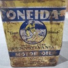 Vintage Ww2 Era 2 Gallon Pennsylvania Motor Oil Can Oneida Indian Logo Rare