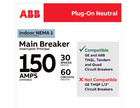 Abb 150a 30-space 60-circuit Indoor Main Breaker Load Center Plug-on Neutral