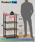 Ardier 4-tier Wooden Media Stand Av Media Stand Corner Shelf For Tv