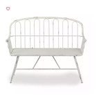 White Arched Metal Outdoor Bench Garden Patio Decorative Bench Seat