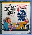 Rare Htf Vintage Pabst Blue Ribbon Thermometer Press Sign Co Vgc- Works 