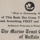 Buffalo 1923 Marine Trust Company Midland Bank Ny History Antique Deposit Vtg