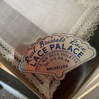 Vintage Real Brussels Lace Handkerchief Lace Palace Belgium Floral Bridal Hanky