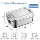 Stainless Steel Bento Box  47oz 1400ml Large Bento Lunch Container For Adults   