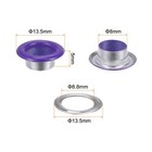 100 Set Round Grommets 8mm Hole Metal Eyelets With Washers For Shoes  Purple