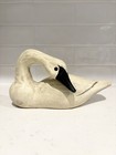 Vintage Carved Wood Swan Decoy Folk Art 9 5    L X 5    T X 4 5    W Read Description