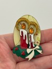 Vintage Designs By Lucinda Christmas Candle Brooch Pin
