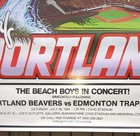 Vintage Rock Concert Poster Beach Boys   Portland Beavers Baseball Game 1984 Vg 