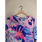 Lilly Pulitzer Bay Dress Sunset Safari 3 4 Length Sleeves Above The Knee S