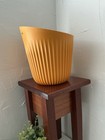 Veuve Clicquot Ice Bucket Pleated Sunshine Yellow Excellent Condition 10x10x10