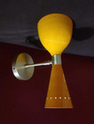 Brass 1950 s Mid Century Brass Italian Diabolo Wall Sconce Light Fixture Pair