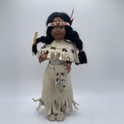 Vintage Native American Indian Girl Princess Leather Beaded Dress And Moccasin