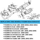 Laf Drag Pipes For Honda Vt1300 Fury sabre stateline interstate 2010-2024