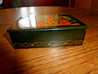 Vtg Russian Lacquer Box Palekh 1976 Hand Painted Man And Fish Trinket Box 6 x4 