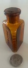 Amber Brown 3 Sided Poison Bottle