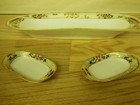 Antique Nippon Set Of 3 Serving Dishes Hand Painted   In Fantastic Condition 