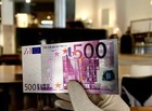 Silver-plated 500 Euro Collectible Banknote  Stunning Pvc Souvenir Modern Design