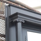 Salvaged Antique Fireplace Mantel With Beveled Mirror  Ribbons  Nfpm369