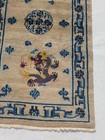 Antique Tibetan Dragons Blue Handmade Beautiful Wool Rug Carpet 165x90cm