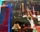Rare Vintage  Las Vegas The Strip Poster  Stardust Casino  Riviera  Sahara 28x22