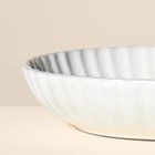 4pk 25oz Scalloped Edge Stoneware Pasta grain Bowl Cream - Hearth   Hand