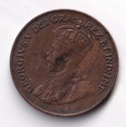 Canada 1922 1c One Small Cent Copper Coin King George V Vf Very Fine