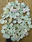 82 Surf Tumbled Seaglass Gems  Light Blue  Light Green seafoam  Pale Lavender