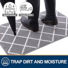 Indoor Door Mat Washable Inside Floor Mats Non-slip Entryway Rug Grey 32  X 20 