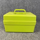 Vintage Wilson Mfg Wil-hold Green Plastic Sewing File Box Basket W  4 Dividers