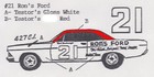  21 Cale Yarborough Wood Bros Fairlane 1967 1 64th Ho Slot Car Waterslide Decals