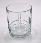 Canadian Club Whisky Rocks Glass     Heavy Bottom Barware With Embossed Logo